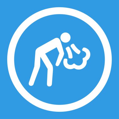 Yuvarlak vektör simge öksürük