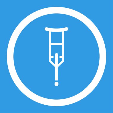 Koltuk değneği yuvarlak vektör simgesi