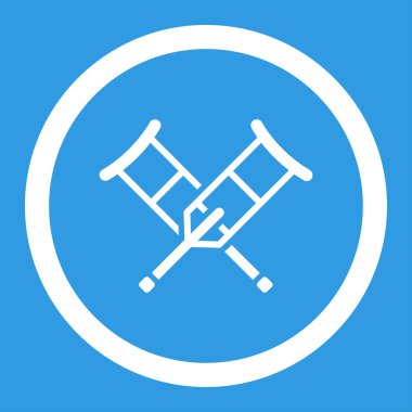 Koltuk değneği yuvarlak vektör simgesi