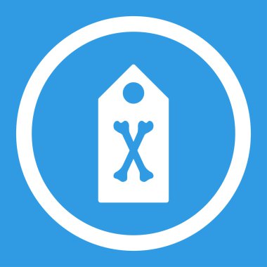 Ölü işaret yuvarlak vektör simgesi