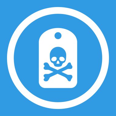 Ölüm etiket yuvarlak vektör simgesi