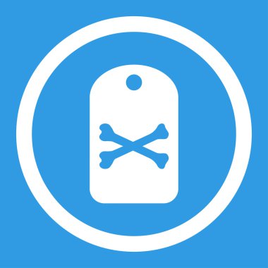 Ölüm etiketi vektör simge yuvarlak