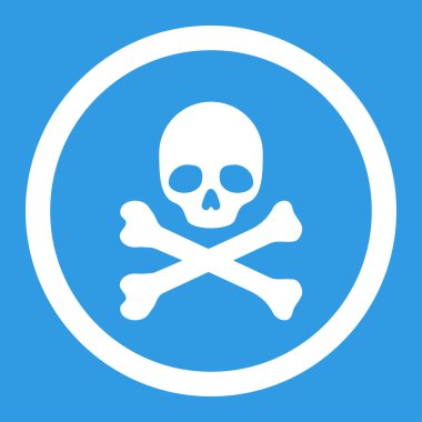 Ölüm yuvarlak vektör simgesi