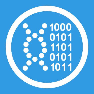 DNA kodu yuvarlak vektör simgesi