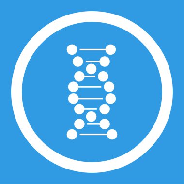 DNA sarmal yuvarlak vektör simgesi