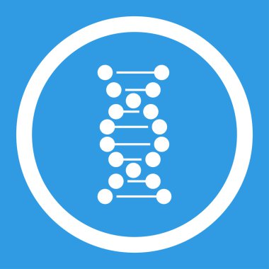 DNA yuvarlak vektör simgesi