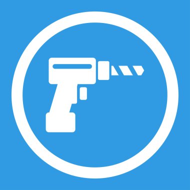 Matkap yuvarlak vektör simgesi