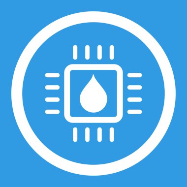 Analiz çip yuvarlak vektör simge damla