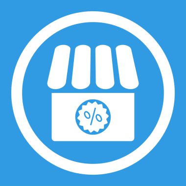 Eczane satış yuvarlak vektör simgesi