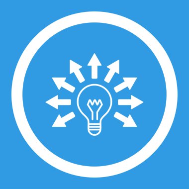 Elektrik ışığı yuvarlak vektör simgesi