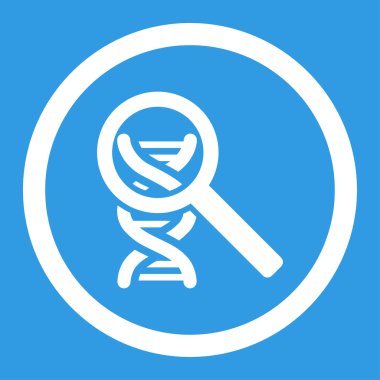 DNA yuvarlak vektör simge keşfetmek