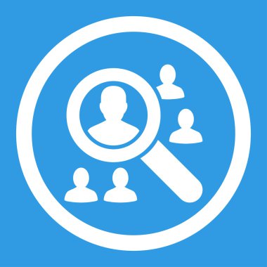 Hastalar yuvarlak vektör simge keşfetmek