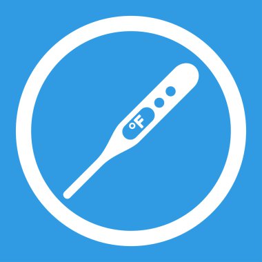 Fahrenheit termometre yuvarlak vektör simgesi