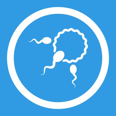 Fertilizasyon yuvarlak vektör simgesi