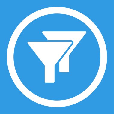 Filtreleri yuvarlak vektör simgesi