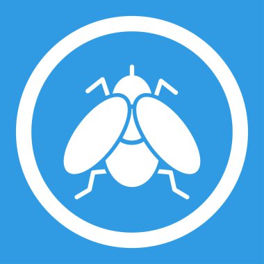 Sinek yuvarlak vektör simgesi