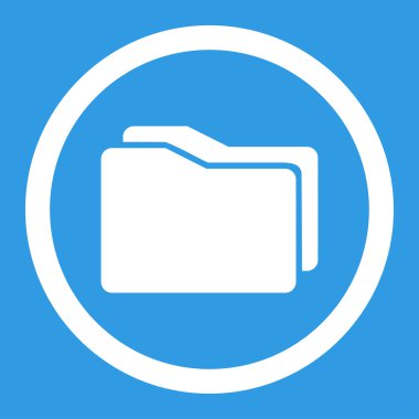 Klasörleri yuvarlak vektör simgesi