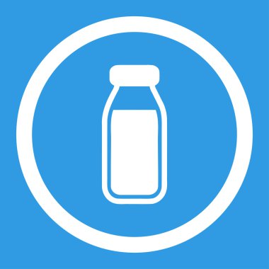 Tam şişe yuvarlak vektör simgesi