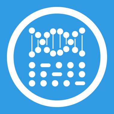 Genetik kod yuvarlak vektör simgesi