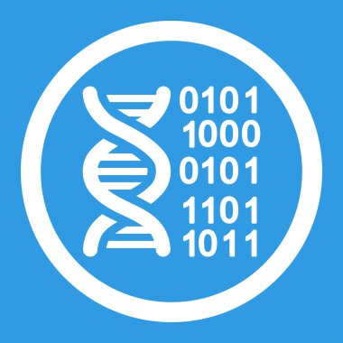 Genom kodu yuvarlak vektör simgesi