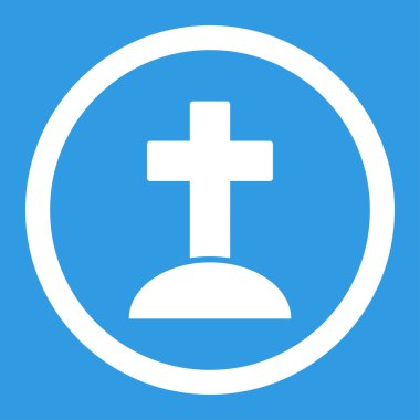 Mezar yuvarlak vektör simgesi