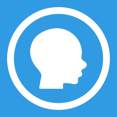 Kafa yuvarlak vektör simgesi