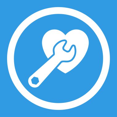 Kalp ameliyatı yuvarlak vektör simgesi