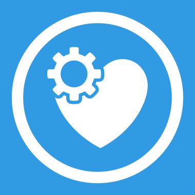 Kalp ameliyatı yuvarlak vektör simgesi