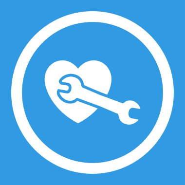 Kalp ameliyatı yuvarlak vektör simgesi