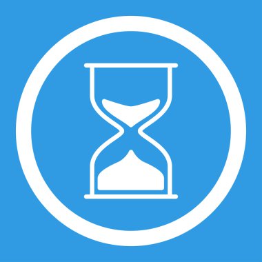 Kum saati yuvarlak vektör simgesi