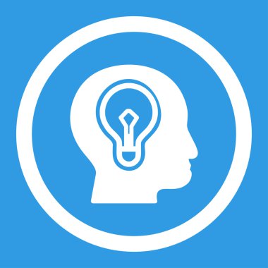 Fikir yuvarlak vektör simgesi
