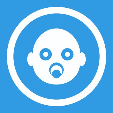 Bebek kafa yuvarlak vektör simgesi