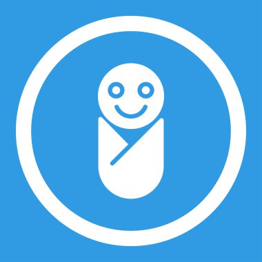 Bebek yuvarlak vektör simgesi