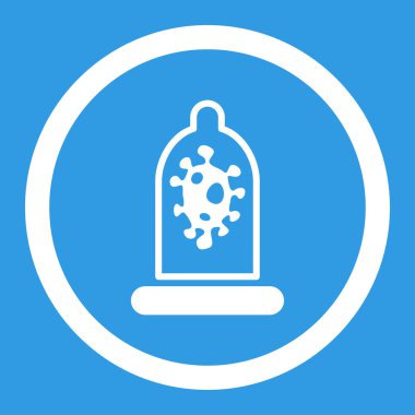 Enfeksiyon koruma yuvarlak vektör simgesi