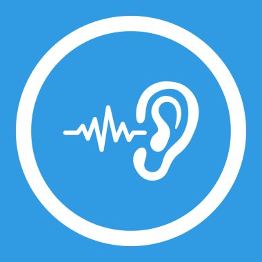 Yuvarlak vektör simge dinle