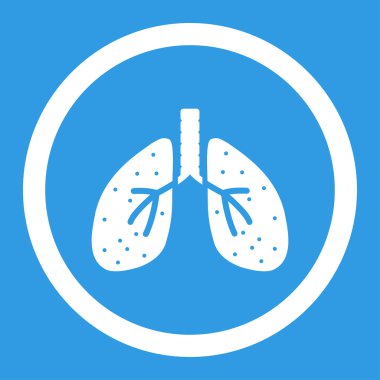 Akciğerler yuvarlak vektör simgesi