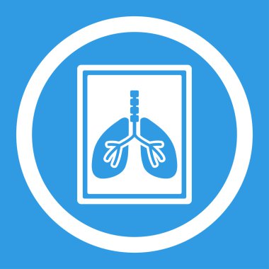 Akciğer röntgeni fotoğraf yuvarlak vektör simgesi
