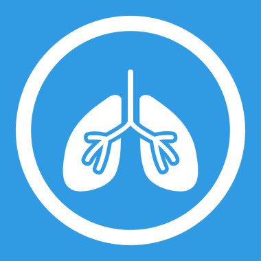 Akciğerler yuvarlak vektör simgesi