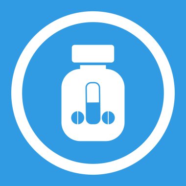 Erkek tıp yuvarlak vektör simgesi