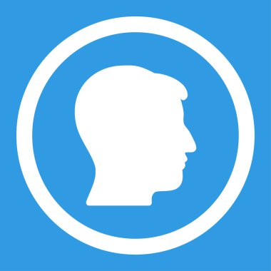 Adam baş vektör simge yuvarlak