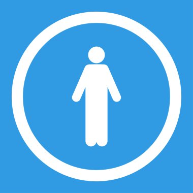 Adam yuvarlak vektör simgesi