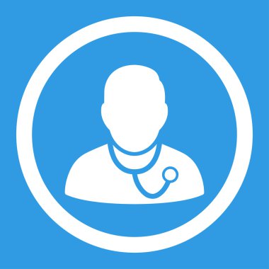 Doktor yuvarlak vektör simgesi