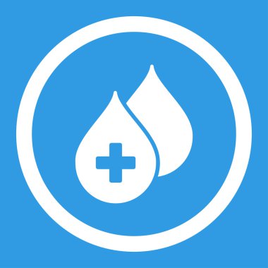 Tıbbi damla yuvarlak vektör simgesi