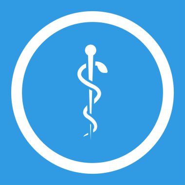 Tıbbi iğne yuvarlak vektör simgesi