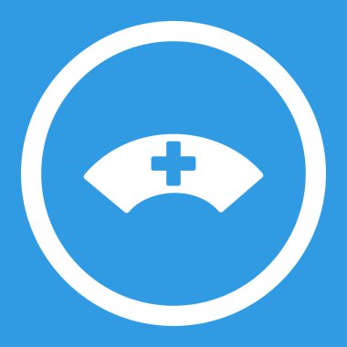 Tıbbi güneşlik yuvarlak vektör simgesi