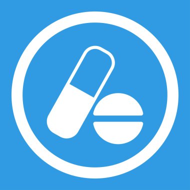 İlaç yuvarlak vektör simgesi