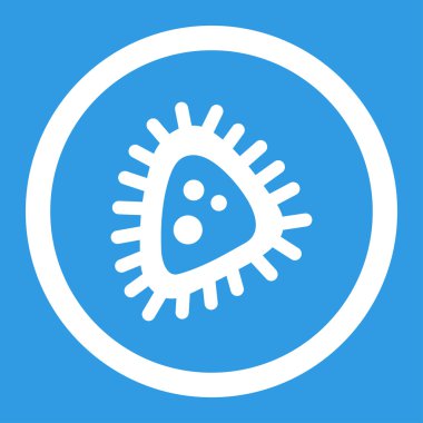 Mikro parazit yuvarlak vektör simgesi