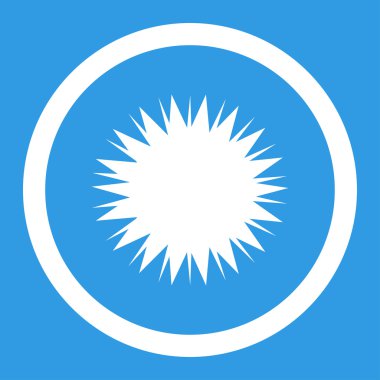 Mikrop Spore yuvarlak vektör simgesi