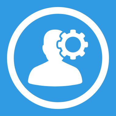 Migren yuvarlak vektör simgesi