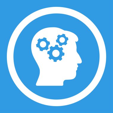 Zihin yuvarlak vektör simgesi